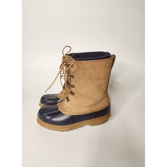 Vintage L.L. Bean Bean Boots Mens 8 removable felt liner - Picture 4 of 13